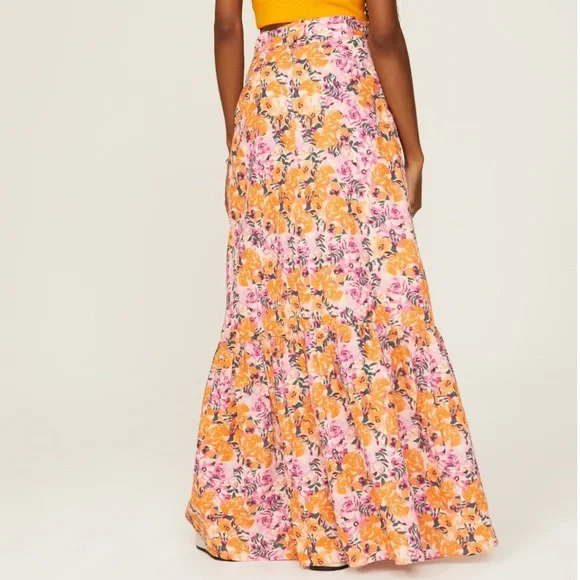 Something navy floral tiered skirt - Picture 4 of 6